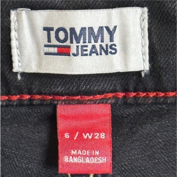 Tommy Hilfiger Womens Black Skinny Jeans Cuffed Hipster Chic Faded, Size 6 - Picture 4 of 10